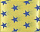 Лента атласная 'Звездочки' 45мм упак 22,5м (желтый)