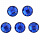 Стразы пришивные акриловые MAGIC 4 HOBBY 10 мм круг уп.50 шт (03 синий)