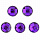 Стразы пришивные акриловые MAGIC 4 HOBBY 10 мм круг уп.50 шт (09 фиолетовый)